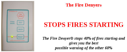 fire denyer or fire denier. prevent kitchen fire. protect lives and property