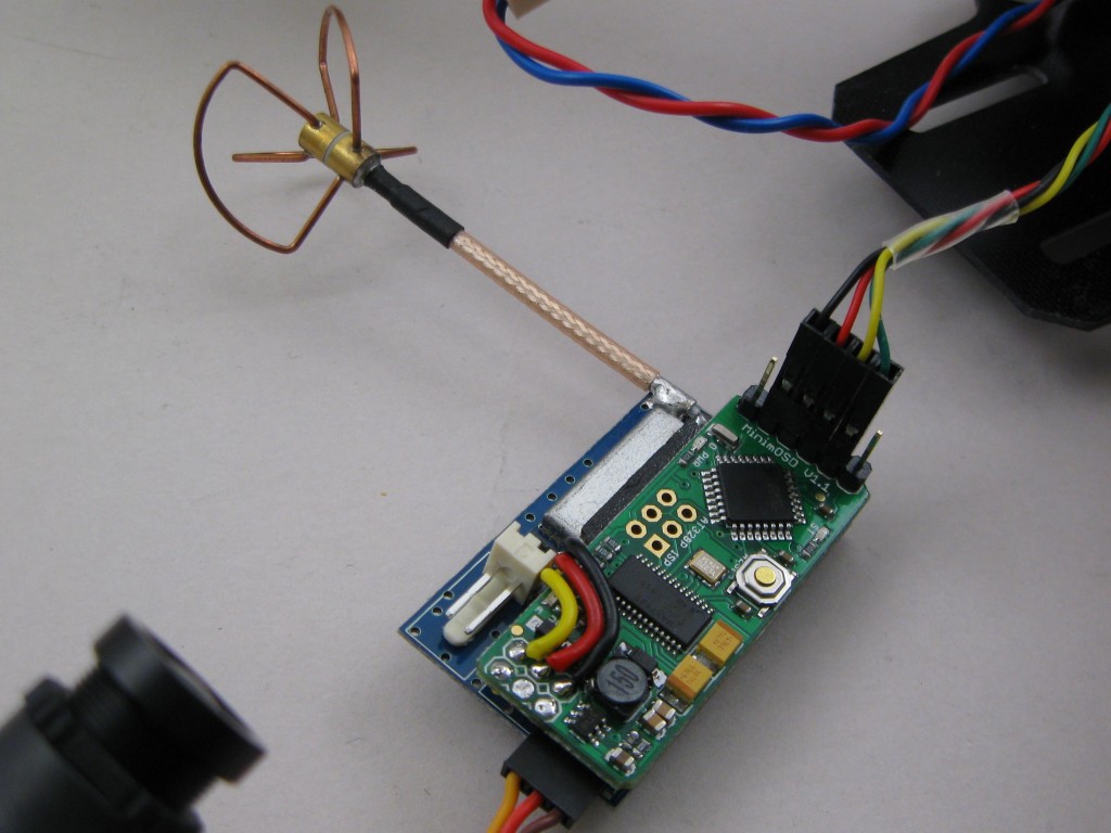 fpv transmitter with antenna and osd