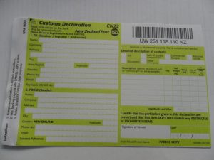 nz post customs form