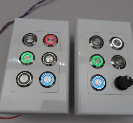 Wifi light switch or control switch. Indicators